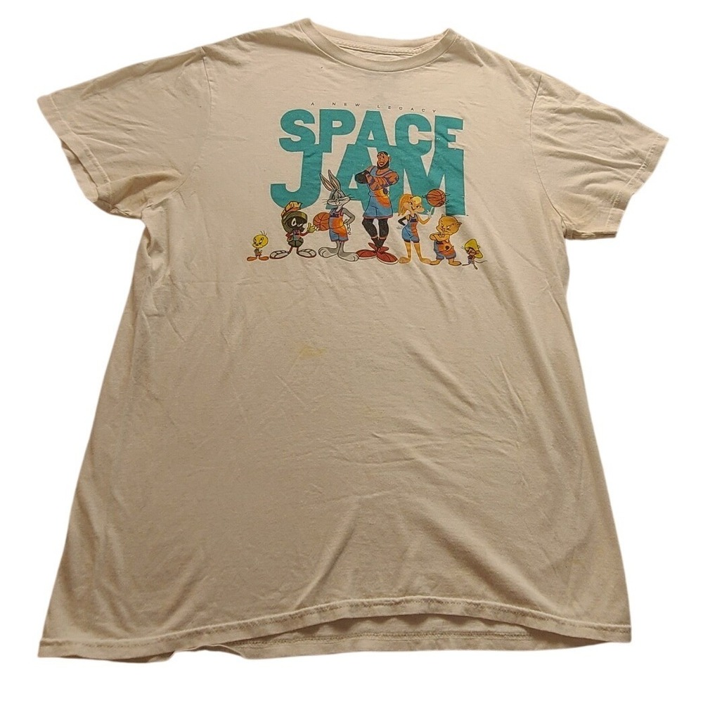 Space Jam A New Legacy LeBron James Graphic T-Shirt White Teal Size Medium
